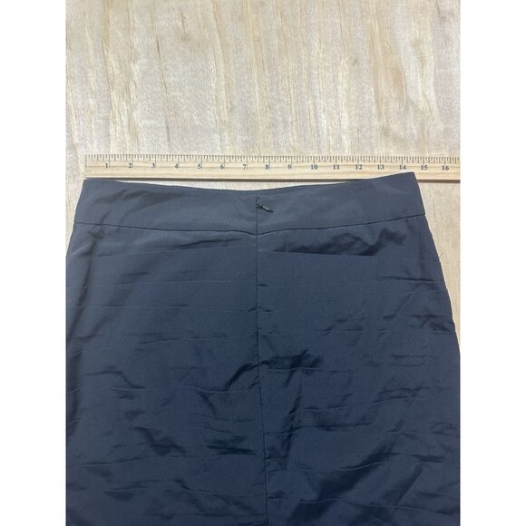 Alice + Olivia Black Tiered Flouced Silk Blend Skirt Small Sz 4 See Measurements - Picture 7 of 7